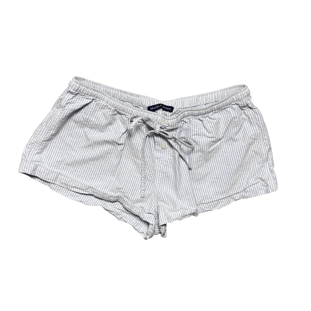 Brandy Melville blue stripped boxer shorts OS